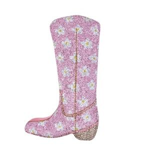 Sparkles Home Flower Cowboy Boot Pillow